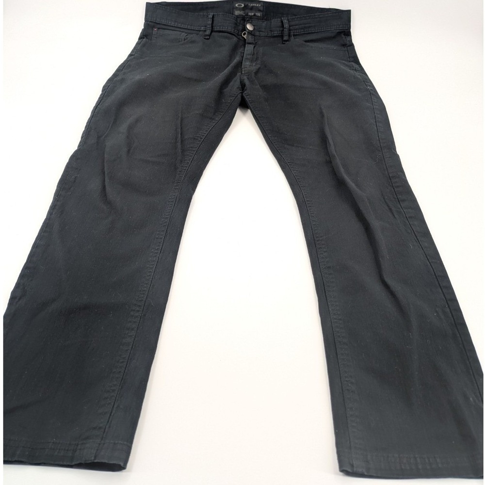 Oakley Jeans Mens 36x32 Black Slim‎ Fit Stretch Denim Pants Classic Casual Logo